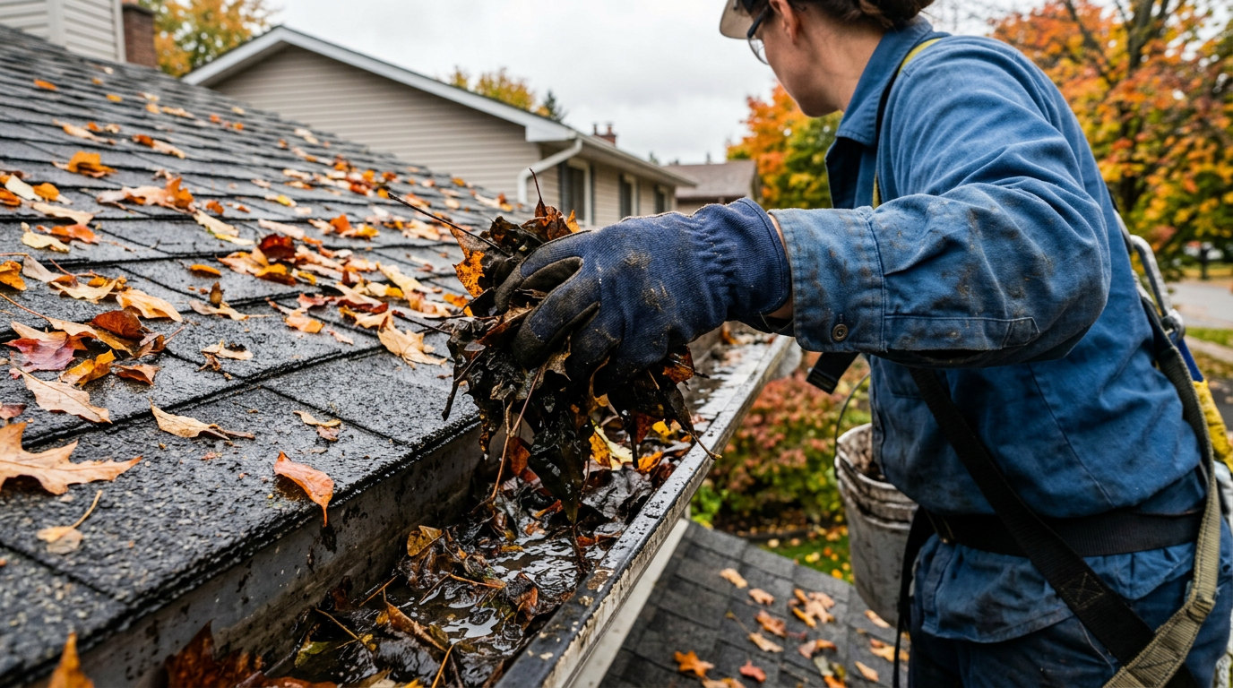 Professional eavestrough cleaning service